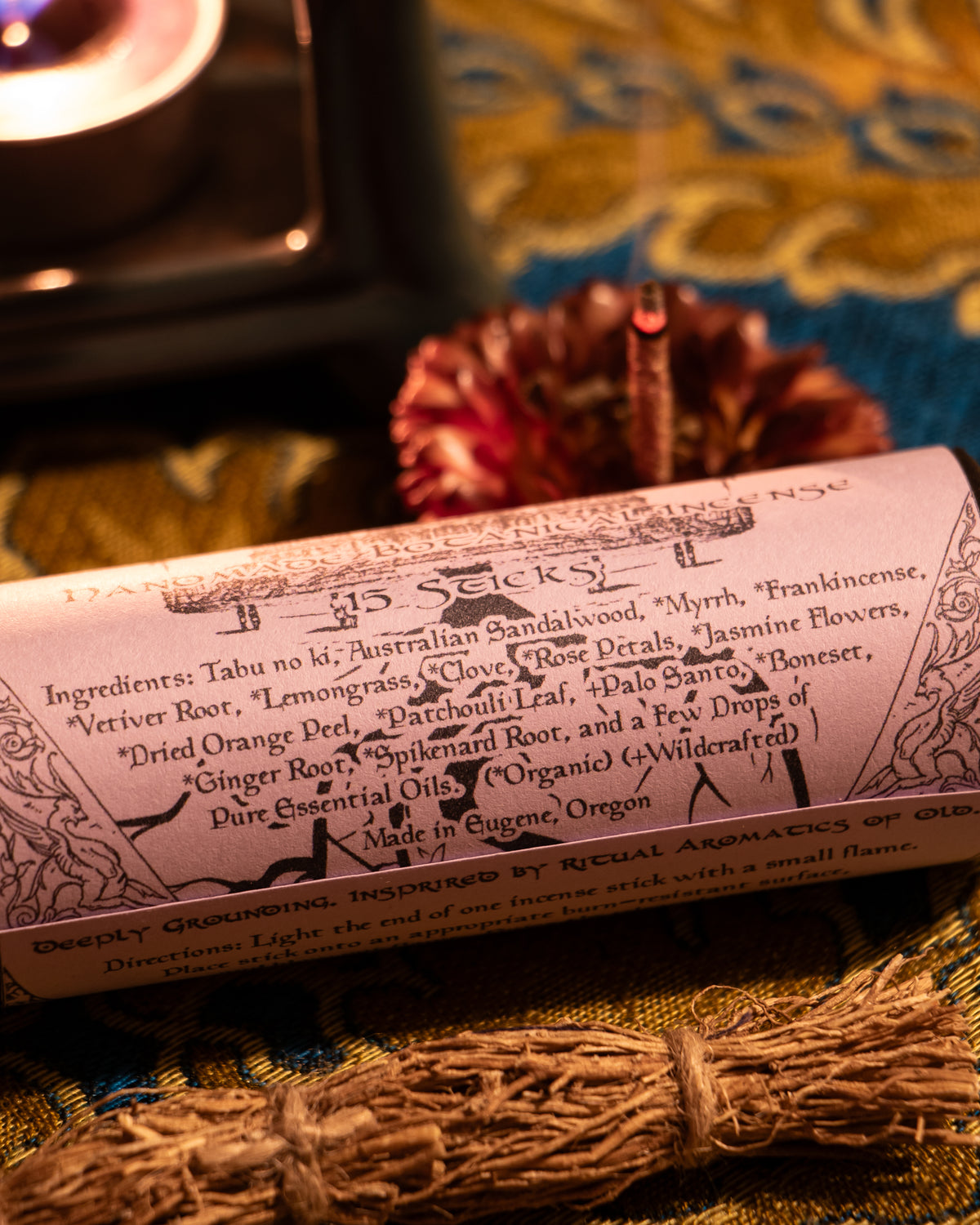Temple Vetiver - Handmade Botanical Incense